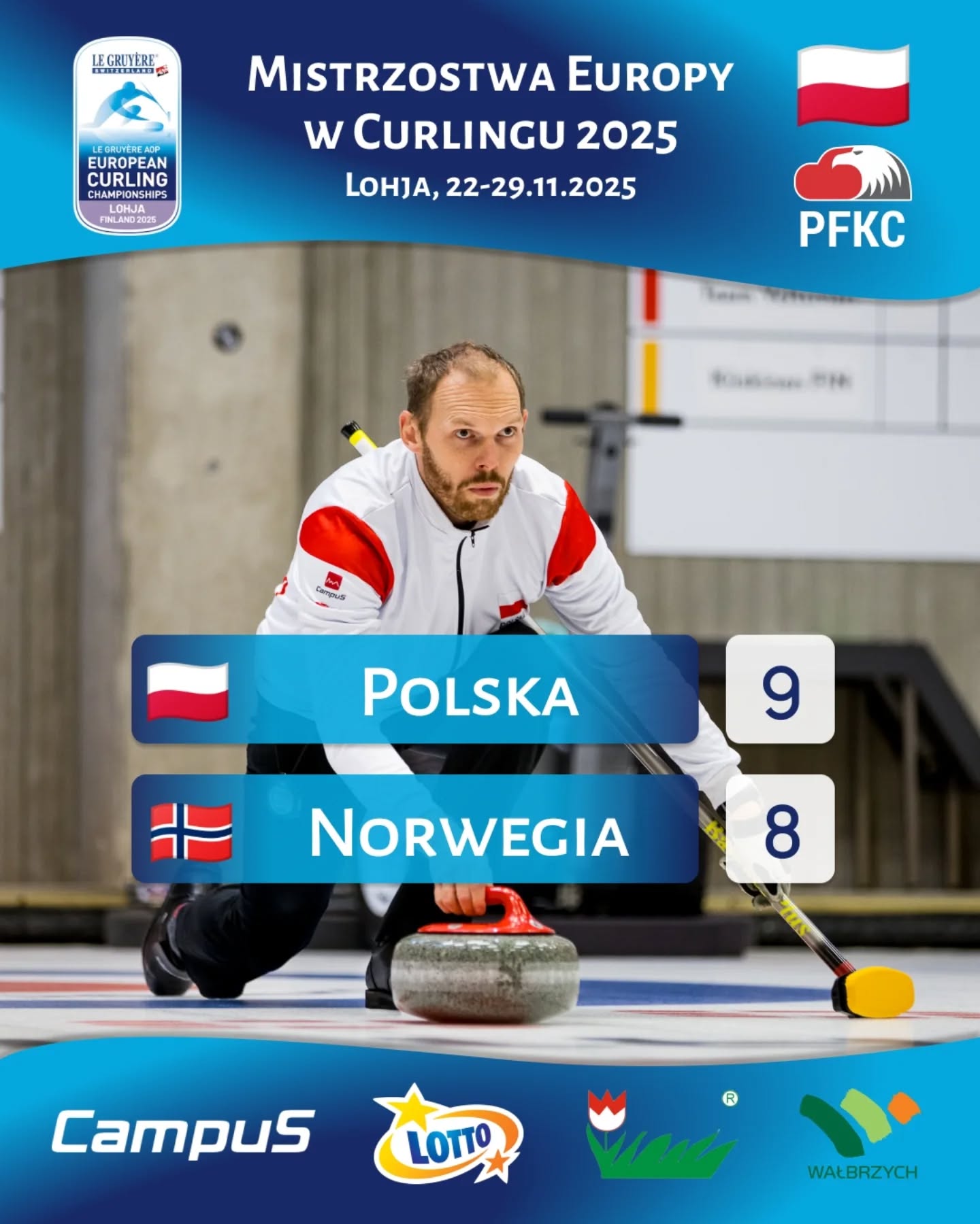 You are currently viewing Mistrzostwa Europy w Curlingu – dzień 2. Męska reprezentacja Polski sensacyjnie wygrała w Dywizji A z Norwegią, a Polki w Dywizji B pokonały faworytki z Estonii.